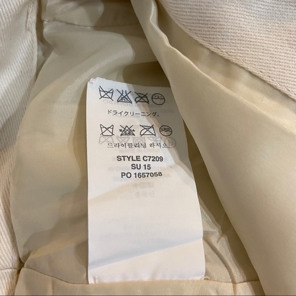 J. CREW Collection Ivory Linen Bonded Skirt - Picture 6 of 6